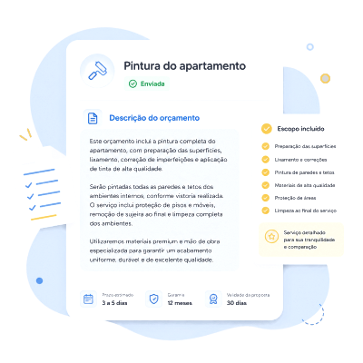 Descrição do orçamento no indicaz